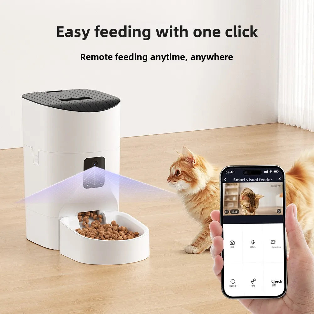 Cat and dog feeding machine 7L9LWIFI remote control pet fully automatic intelligent feeder